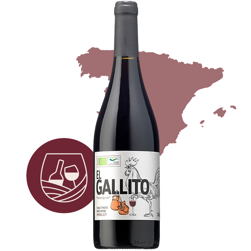 Espagne SAL DE FIESTA Mancha El Gallito Merlot BIO
