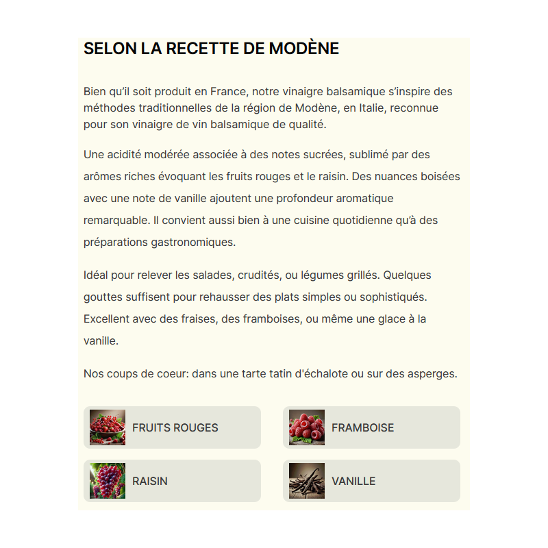 VINAIGRE BALSAMIQUE 500 ml Domaine jolibois