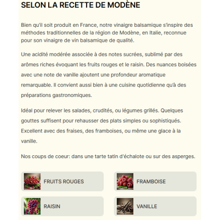 VINAIGRE BALSAMIQUE 500 ml Domaine jolibois