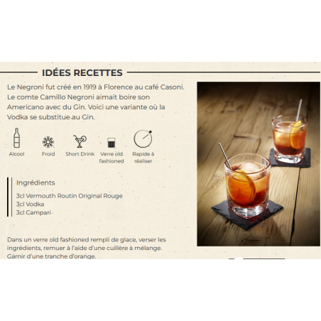 Vermouth Routin original Rouge 75 cl - 16.9° vol