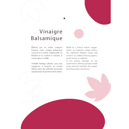 VINAIGRE BALSAMIQUE 200 ml Domaine jolibois