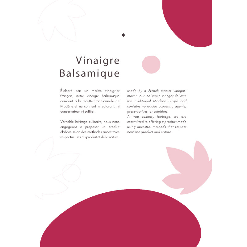 VINAIGRE BALSAMIQUE 500 ml Domaine jolibois