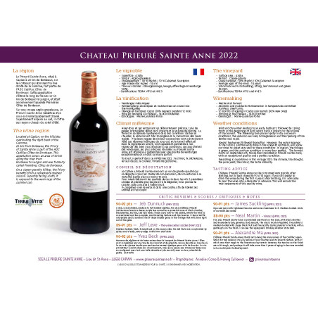 Chateau PRIEURE SAINTE ANNE 2023 Caisse en Bois 6 btl
