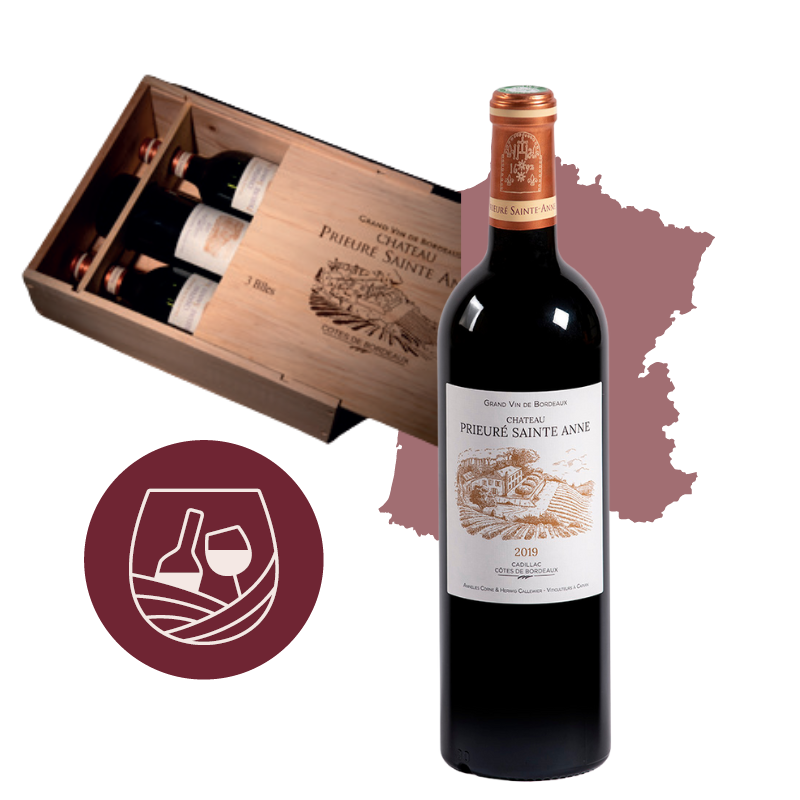 Chateau PRIEURE SAINTE ANNE 2023 Caisse en Bois...