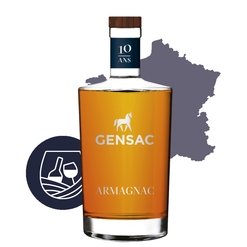 ARMAGNAC CHATEAU DE GENSAC 10 ans d'age 40° 70 cl
