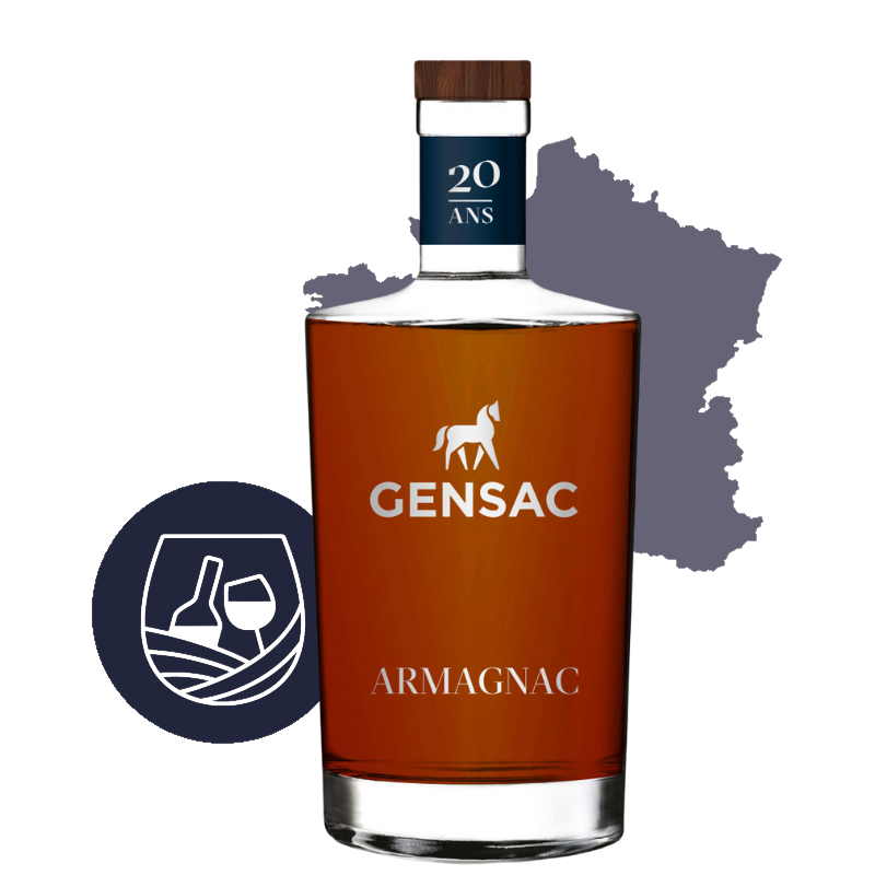 ARMAGNAC CHATEAU DE GENSAC 20 ans d'age 43° 70 cl